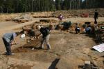 Cleaning the dinosaur trackways in the MÃ¼nchehagen quarry